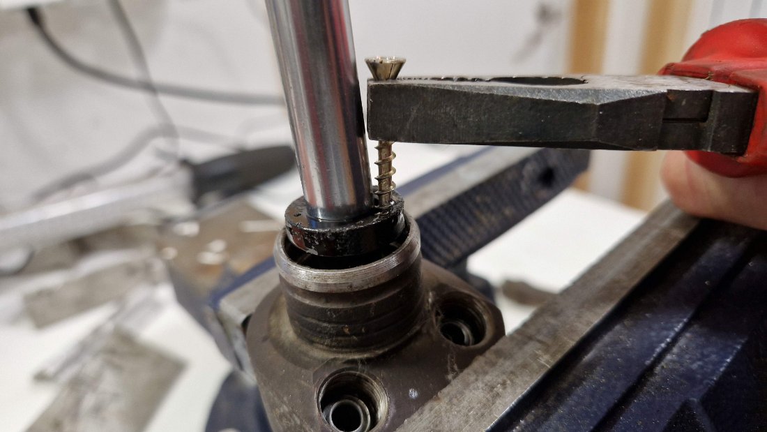 Druckzylinder Ausbau Dichtung