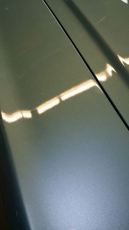 Staubeinschlüsse im Lack, Kotflügel vorne links
